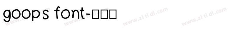 goops font字体转换